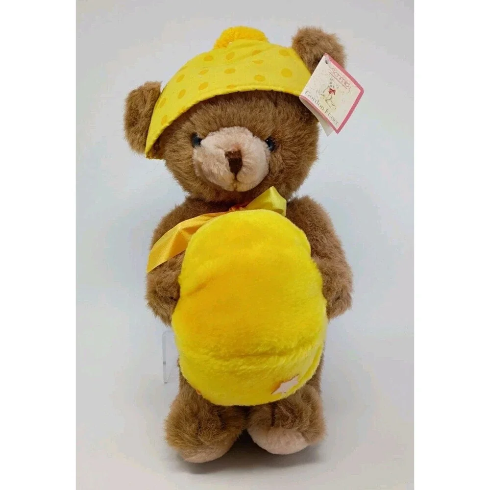 Schmid Wind Up Musical Jointed Teddy Bear Plush Gordon Fraser 1984 Musical NOS